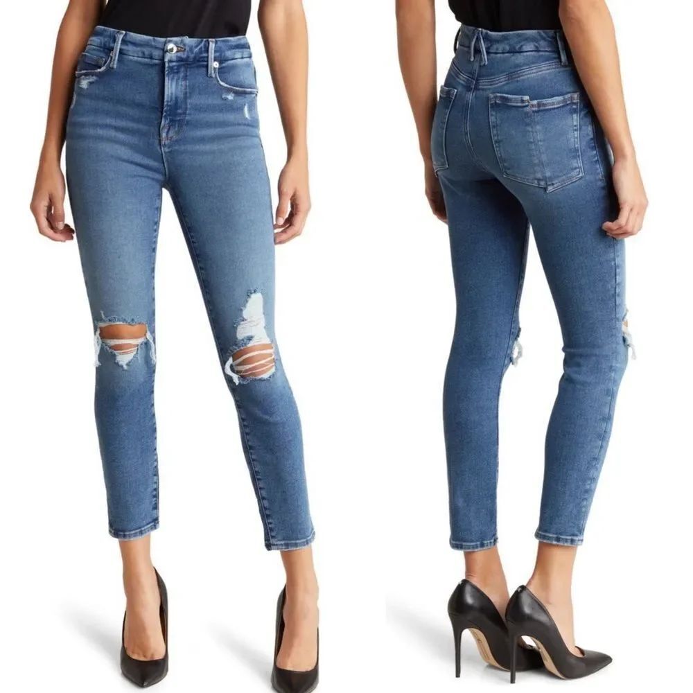 NWT Good American Good Legs Crop Skinny Jeans Size 4/27